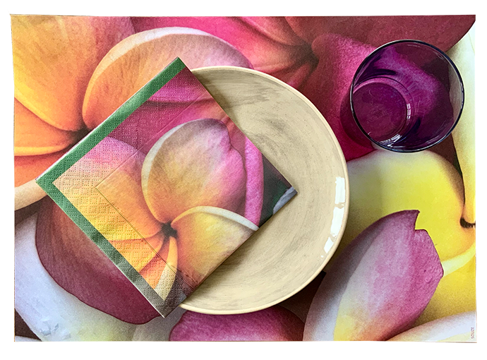 Papier-Tischset - Frangipani