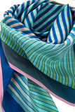 Carré Midi 120 (a)- Merging Stripes blue